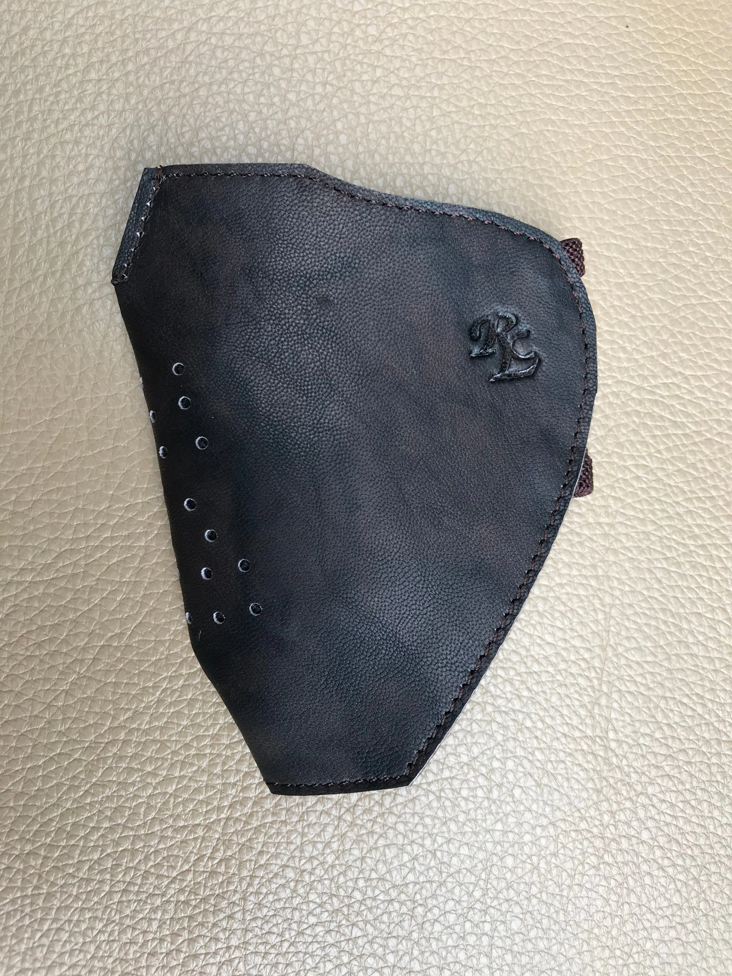 RL Antique Leather Face Mask With Changeable Filters