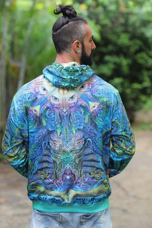 Sacred Geometry Hoodie | UV Hoodie | Fractal Hoodie | Psy Clothing | Festival Hoodie | Psychedelic Sweater | Alpha Centauri - UV (HD)