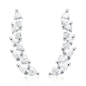 Sterling Silver Cubic Zirconia Ear Climbers