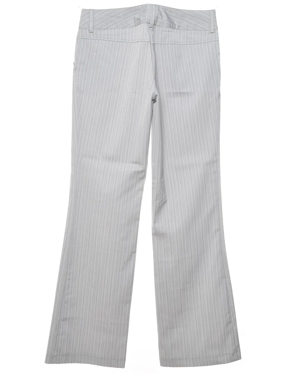 Striped Grey Classic Trousers - W30 L33