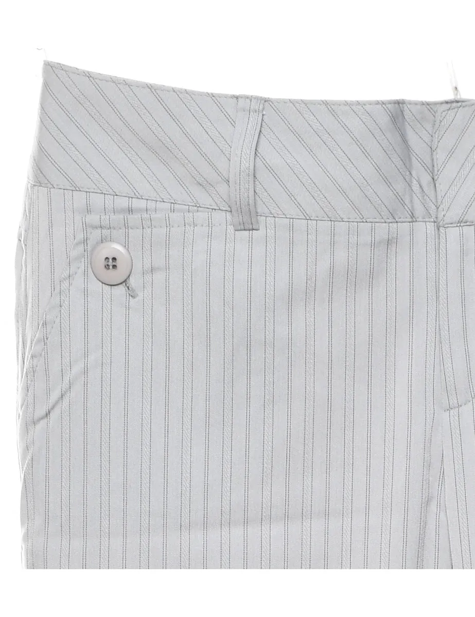 Striped Grey Classic Trousers - W30 L33