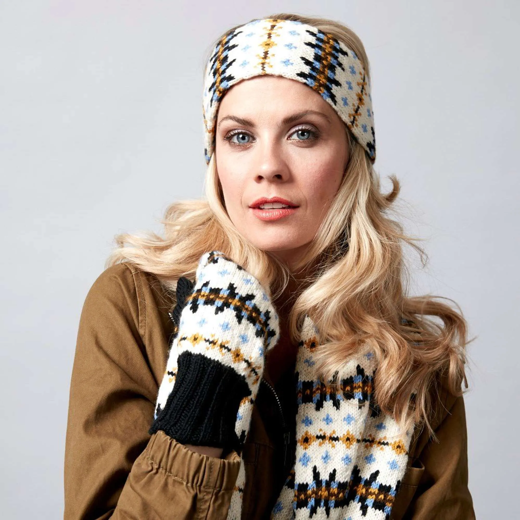 Sugar Bush  Knit Fair Isle And Stripped Outdoor Set