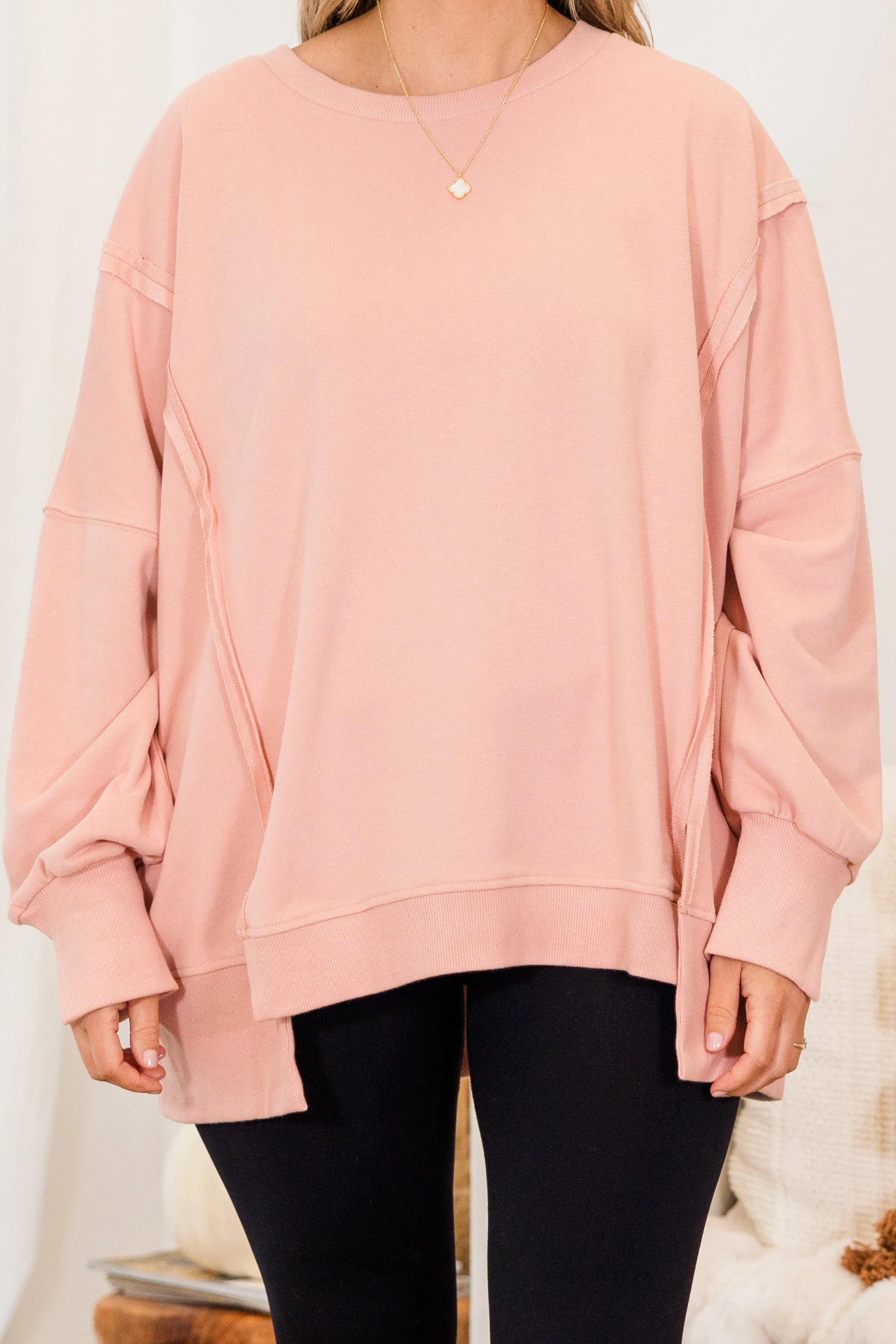 Sunset Glow Pullover, Pink