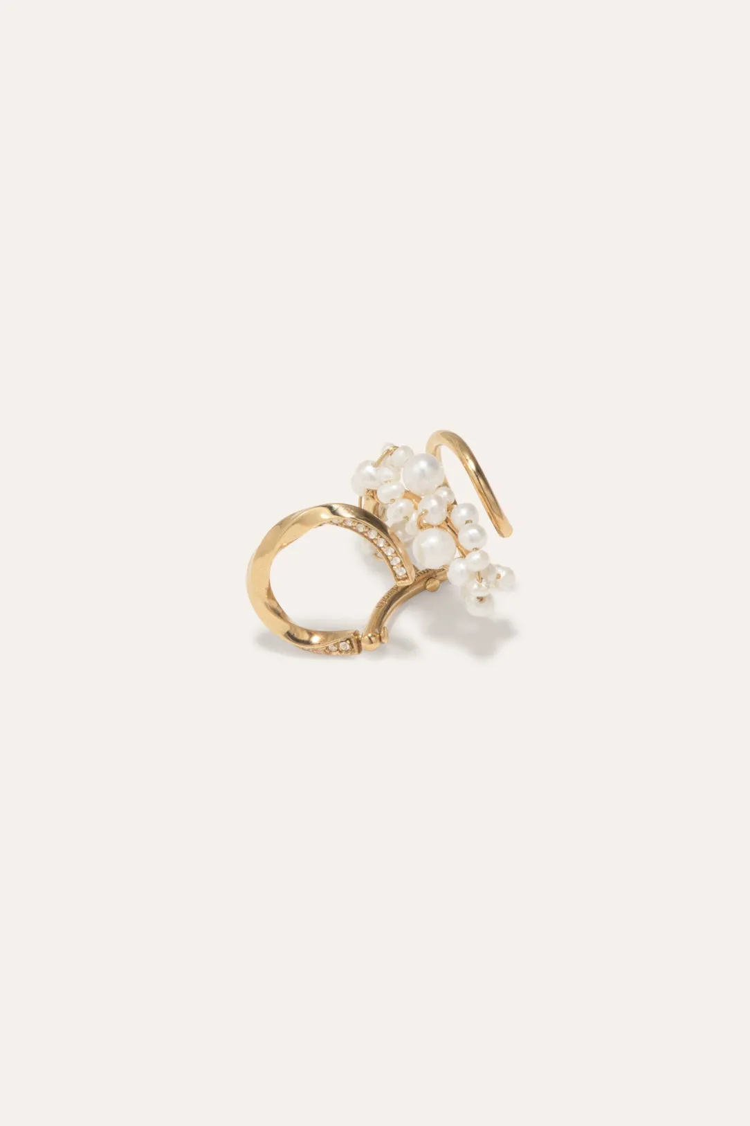 Surfacing II - Pearl and Gold Vermeil Ear Cuff