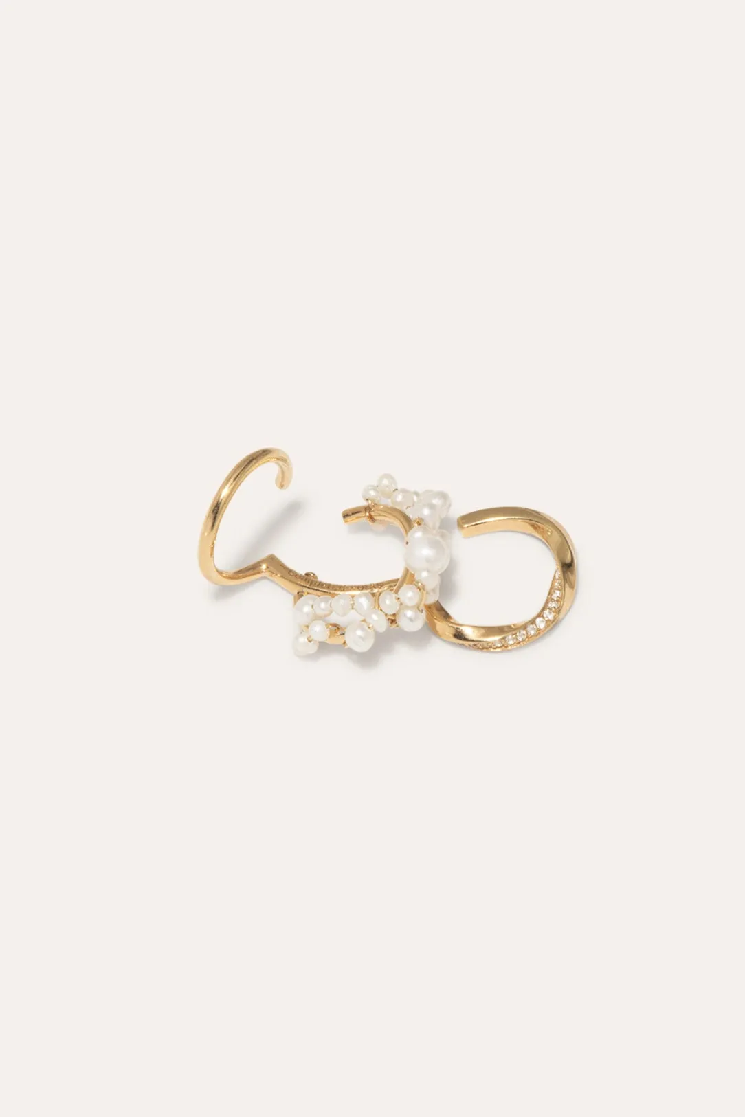 Surfacing II - Pearl and Gold Vermeil Ear Cuff