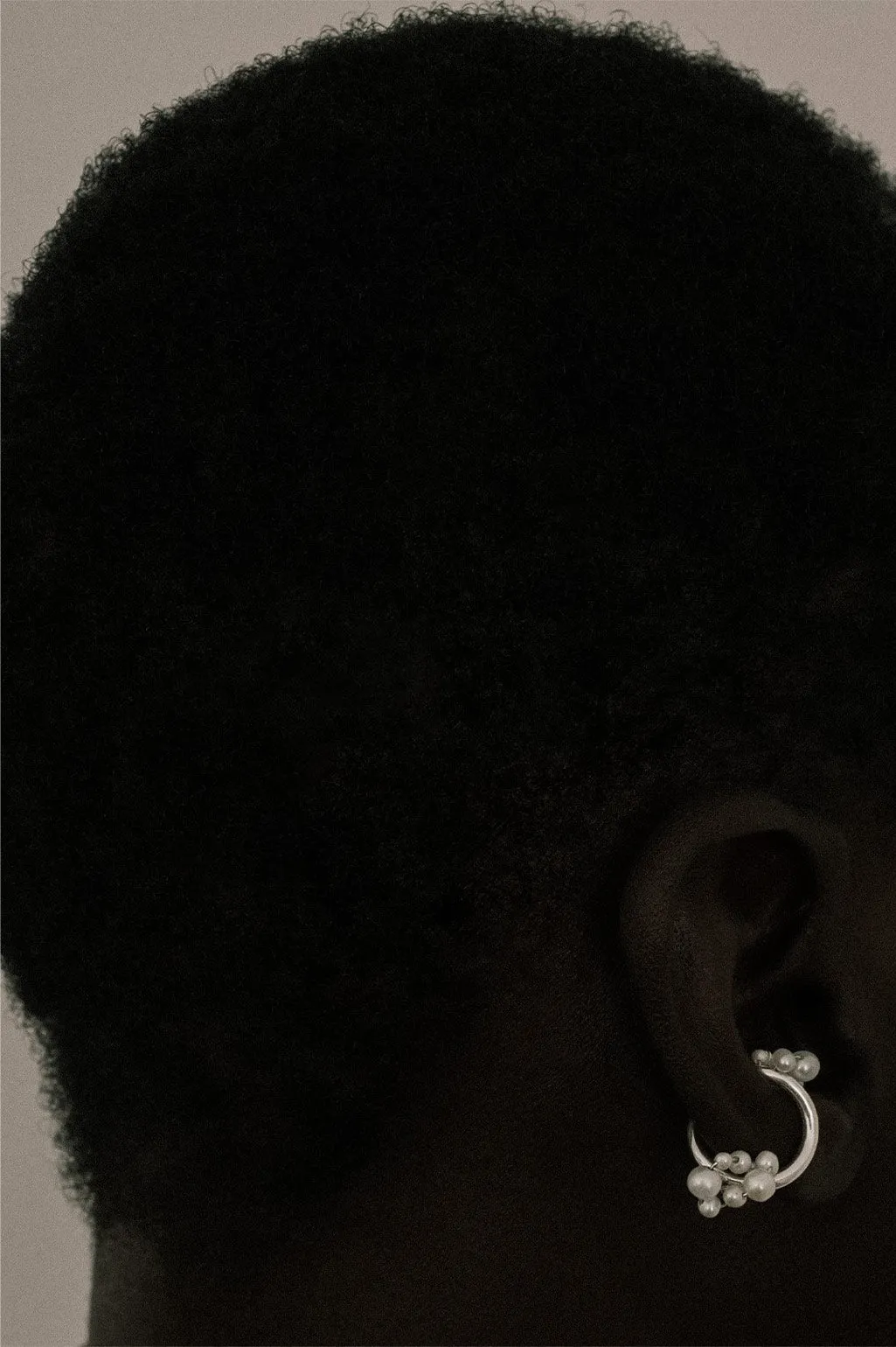 Surfacing - Pearl and Recycled Silver Ear Cuff