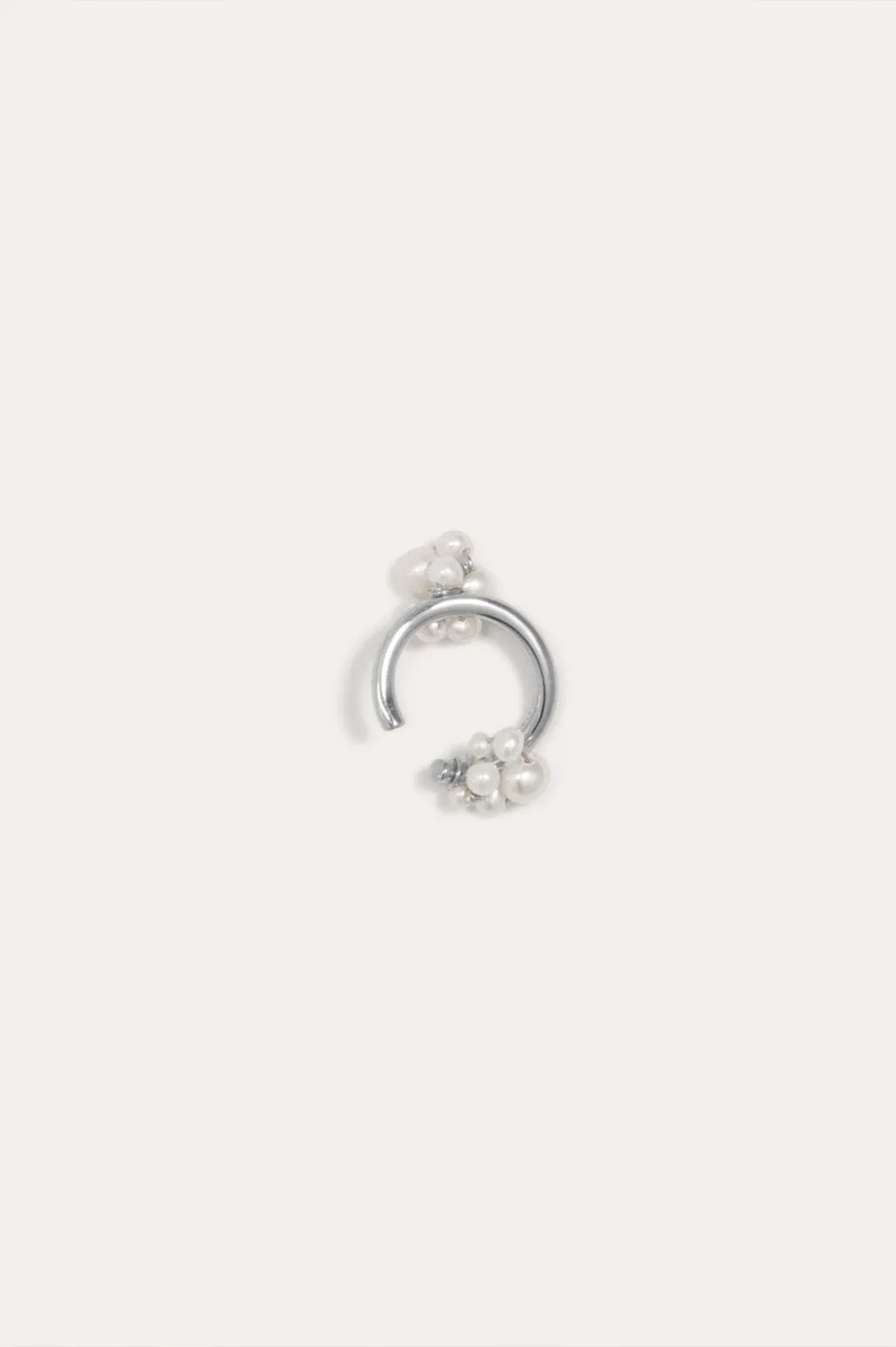 Surfacing - Pearl and Recycled Silver Ear Cuff