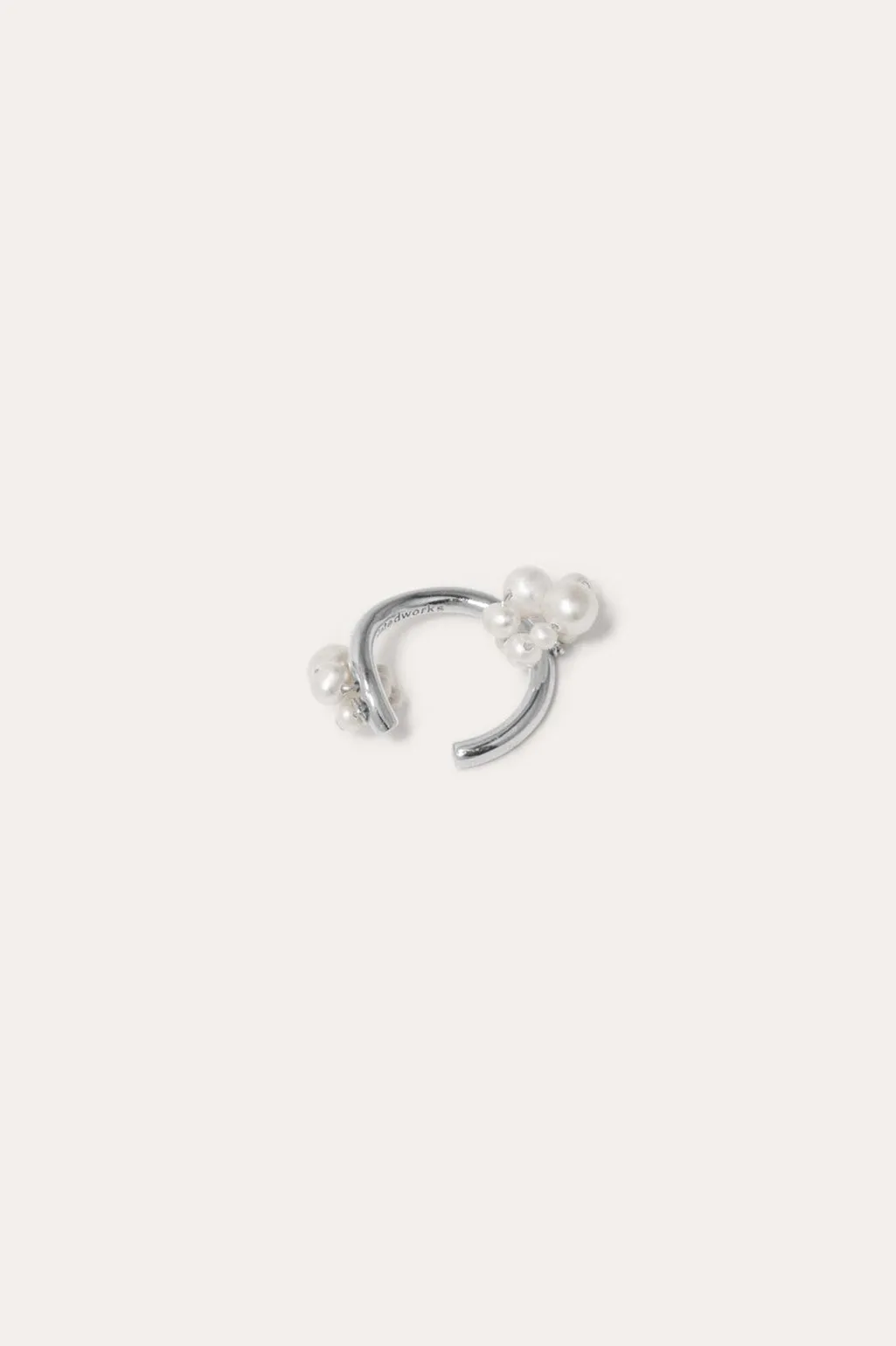 Surfacing - Pearl and Recycled Silver Ear Cuff