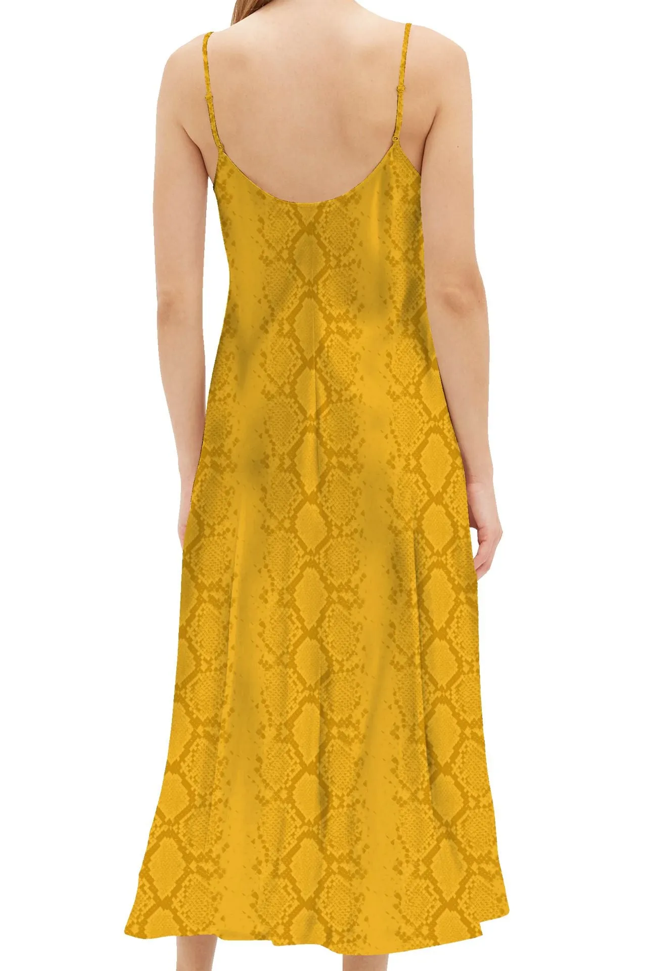Sustainable Vegan Silk Midi Camisole Slip Dress