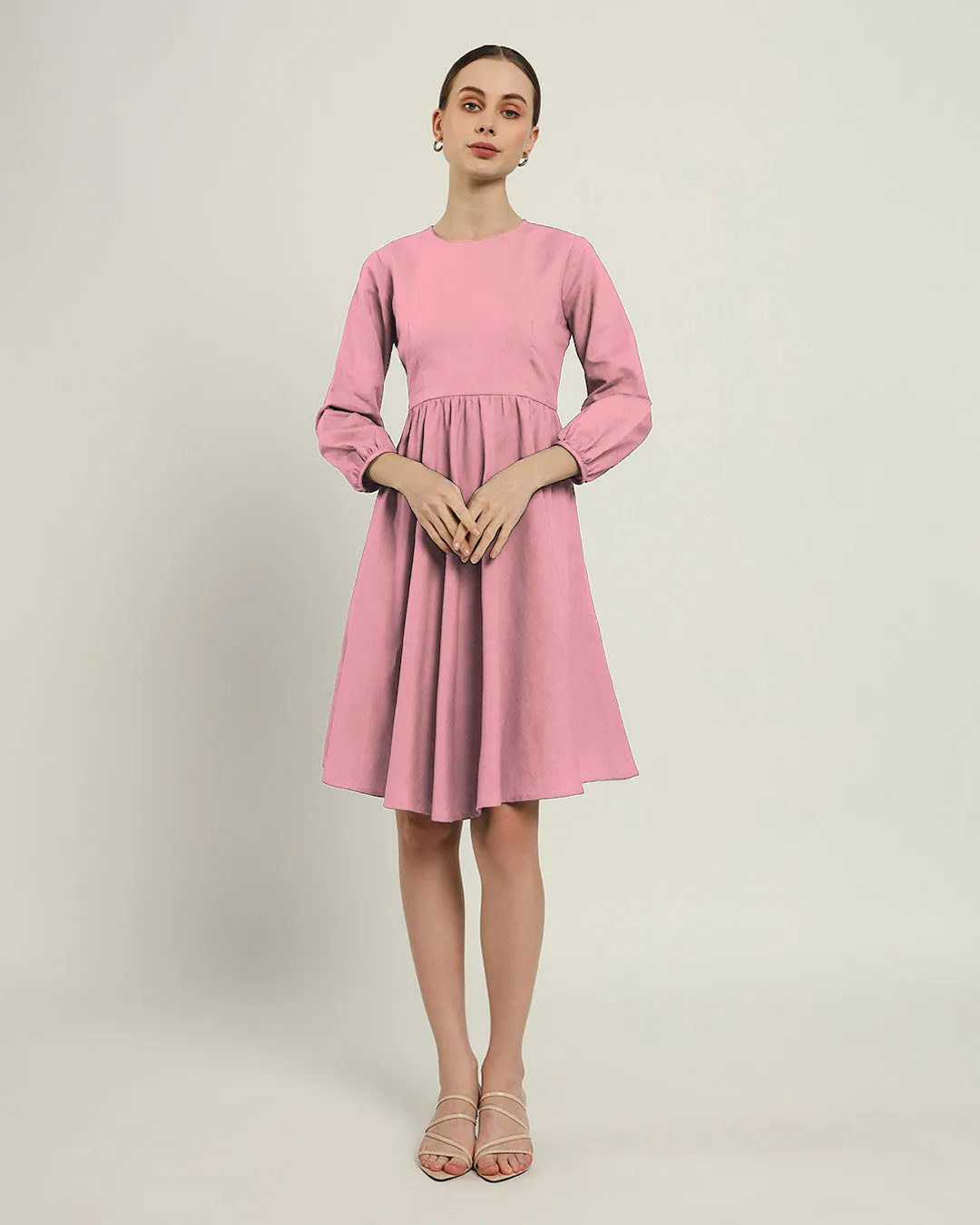 The Exeter Fondant Pink Cotton Dress