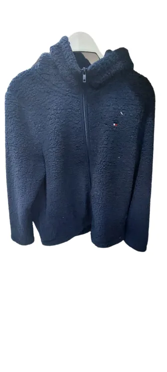 Tommy Hilfiger Sherpa Pullover Jacket In Lthtr Fawn full zip