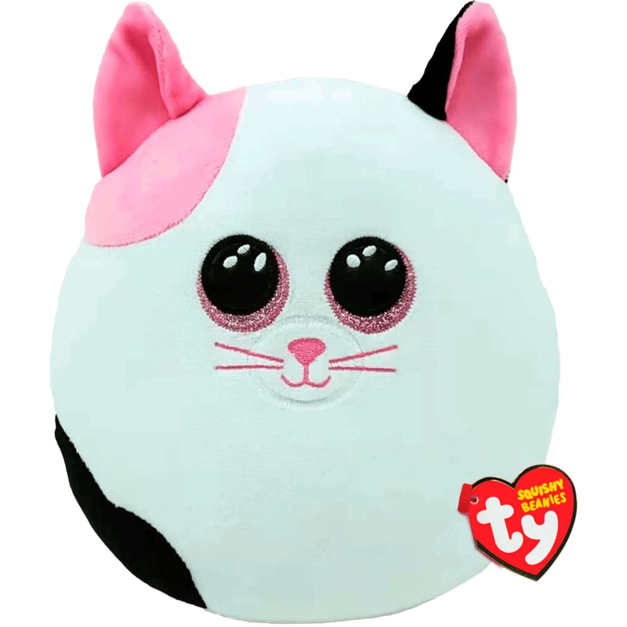 Ty Squishy Beanies 25cm - Muffin Pink And White Cat