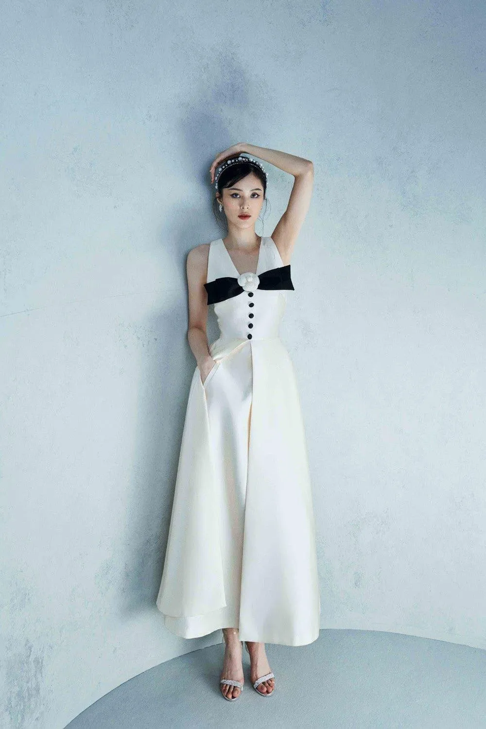 White MIDI DRESS-Layla