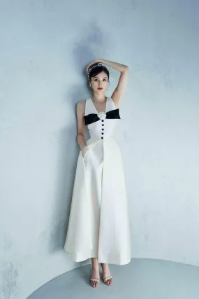 White MIDI DRESS-Layla