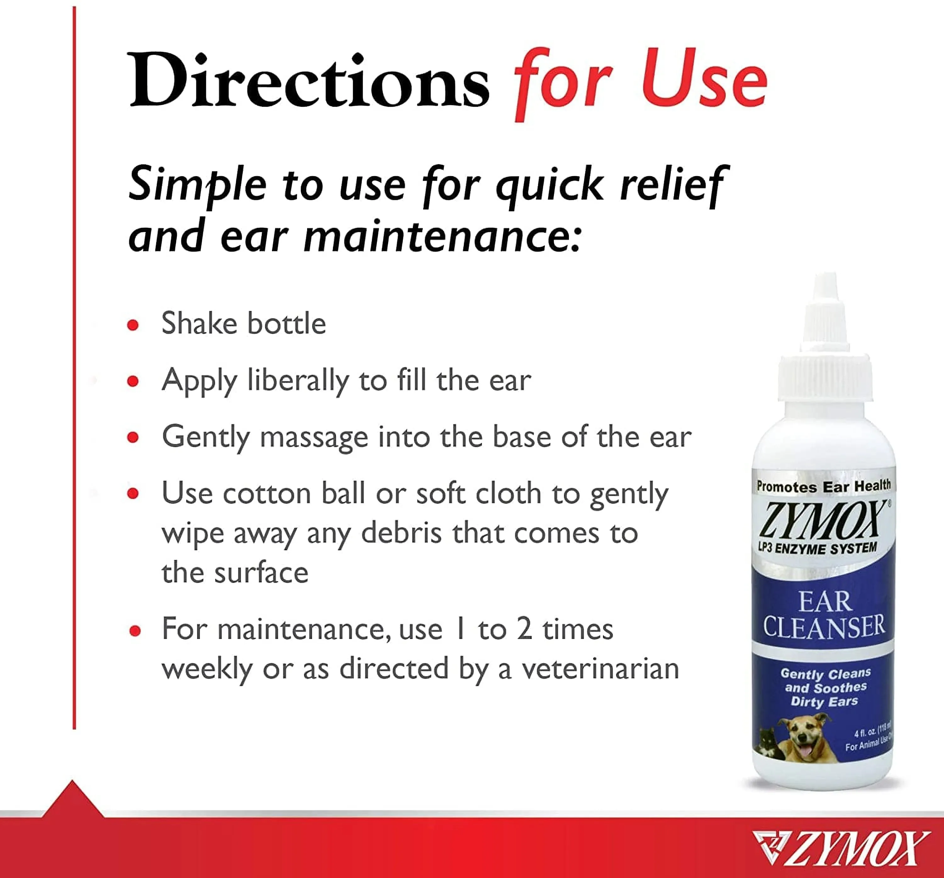 Zymox Veterinary Strength Dog & Cat Ear Cleanser (4 oz)
